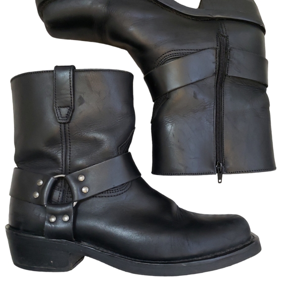 DINGO REV UP ZIPPER MOTORCYCLE BOOTS - SQUARE TOE 11.5D - Picture 6 of 11